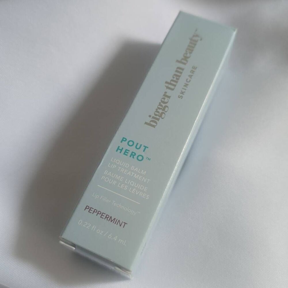 Bigger Than Beauty Pout Hero Liquid Balm Lip Treatment In Peppermint 6.4mL, NIB